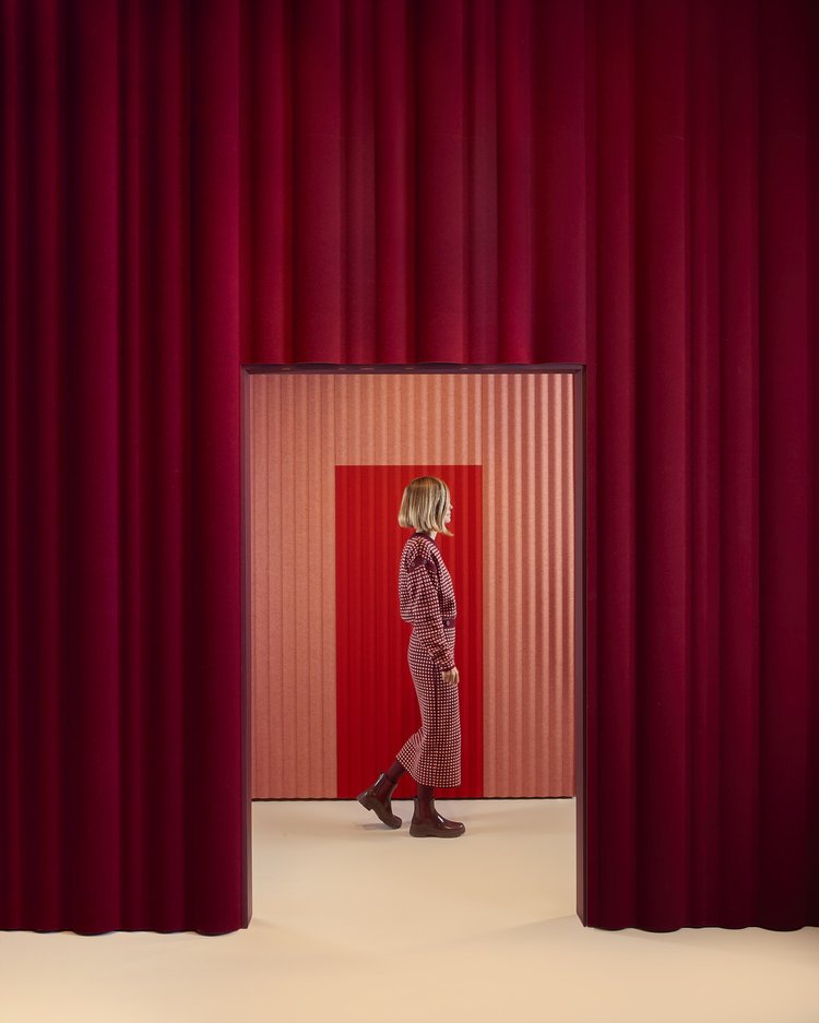The designed booth for Slalom at the Stockholm Furniture Fair 2025