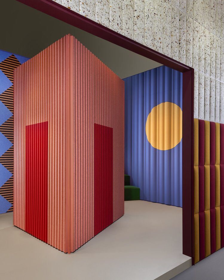 The designed booth for Slalom at the Stockholm Furniture Fair 2025