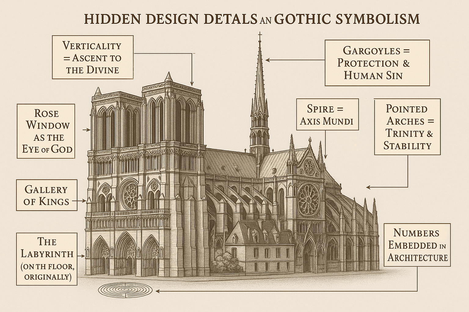 Hidden design and Gothik symbolisim