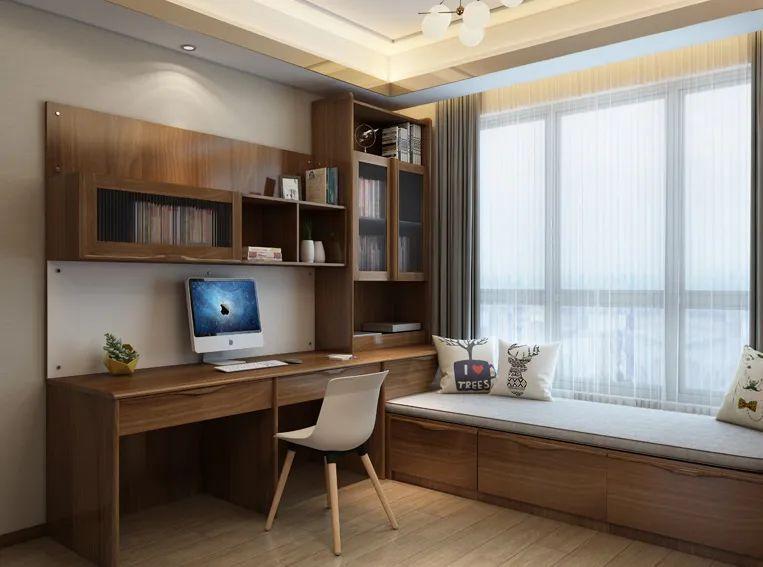 SUNDA modular wooden furniture system combining seating, shelving, and workspace functions in a contemporary interior.
