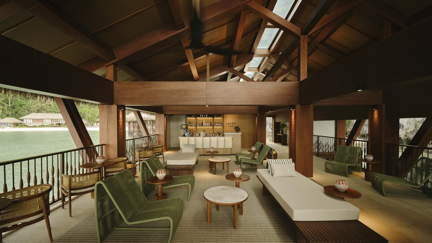 The Lagen Island Resort chapel combines timber, woven bamboo and natural light, creating a contemporary interior rooted in Filipino craft traditions and its forest setting.